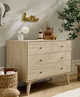 Coxley - Natural White 3 Piece Cotbed Set with Dresser Changer & Wardrobe image number 9